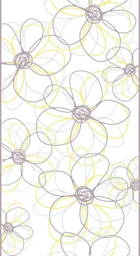CONCORD WALLCOVERINGS ™ Papel tapiz autoadhesivo removible para despegar y pegar, panel decorativo, flores abstractas, colores amarillo, gris y