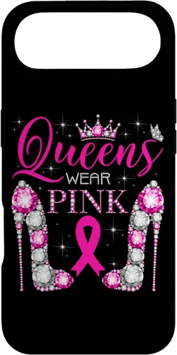 Miniatura 26 de iPhone 12 Pro Max Queens Wear Rosa Concientización del Cáncer de Mama Estuche con Cinta Rosa