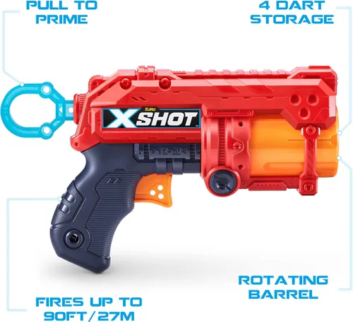 Miniatura 5 de XSHOT Excel Fury 4 - Lanzador de dardos de espuma (8 dardos) de ZURU, multicolor