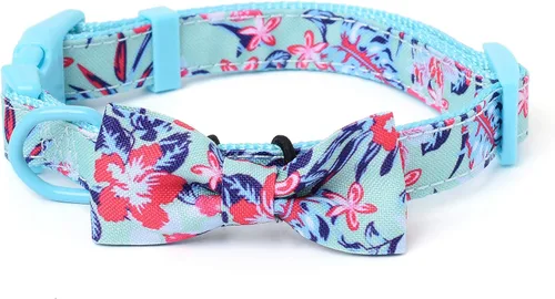 Miniatura 14 de Mile High Life Collares para perras hembras Lindo collar bandana Collares de tela de polialgodón suave para perros medianos Patrón de flores