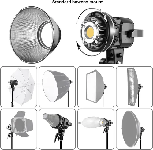 Miniatura 9 de GVM Great Video Maker Luz de video LED portátil de 80 W, luz blanca de 5600 K, luz de video equilibrada de luz diurna CRI 97+ iluminación continua