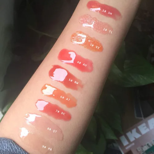 Miniatura 3 de Brillo de labios con purpurina brillante, 9 colores hidratantes, brillo de labios, brillo de labios, líquido natural para mujeres y niñas