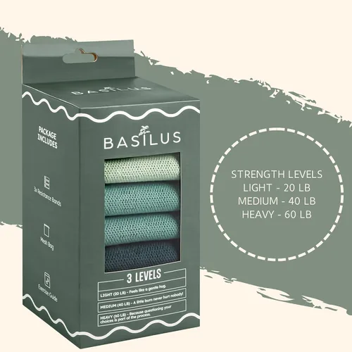 Miniatura 4 de Paquete de 3 bandas de resistencia de tela para piernas y glúteos, bandas de ejercicio para entrenamiento de fuerza, yoga, pilates y fitness, bolsa