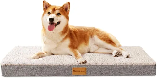 Miniatura 9 de Cama ortopédica para perros Patas Lague de tamaño grande 36''X24'', suave, impermeable, de espuma en forma de caja de huevos, cama para jaula