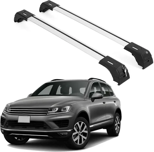 Miniatura 13 de ERKUL Barras transversales de techo para VW Volkswagen ID.4 2021-2025 Barras transversales de aluminio con bloqueo antirrobo para techo Negro