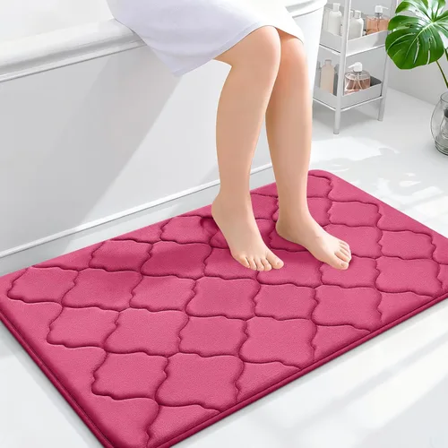 Miniatura 17 de OLANLY Alfombra de Baño de Espuma Viscoelástica de 24 x 16 pulgadas, Ultra Suave y Absorbente, Alfombras de Baño Antideslizantes, Cómodas, Lavables