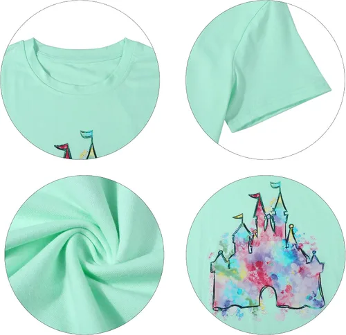 Miniatura 5 de LUKYCILD Magic Castle - Camiseta de manga corta con diseño de castillo mágico