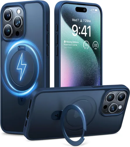 Miniatura 13 de TORRAS Funda magnética con función atril para iPhone 13/iPhone 14 [compatible con MagSafe], soporte resistente y versátil, grado militar, a prueba
