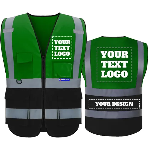 Miniatura 24 de BeautyWill Chaleco de seguridad personalizado con logotipo reflectante de alta visibilidad Clase 2 de alta visibilidad Seguridad Chaleco de trabajo