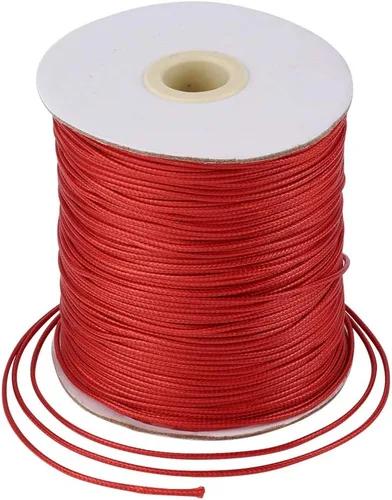 Miniatura 84 de Cheriswelry 90 yardas/rollo de 0.079 pulgadas, cordón encerado negro de poliéster coreano, joyería de cuentas, hilos para manualidades, cuerda