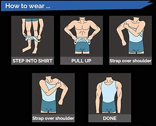 Miniatura 5 de Esteem Apparel Prendas de vestir para hombres, camisa de compresión para ocultar ginecomastia de pechos de hombre.