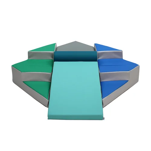 Miniatura 3 de FDP SoftScape 13383 - Escalador de esquinas escalonadas y deslizantes, estructura de juego activo para interiores para niños pequeños