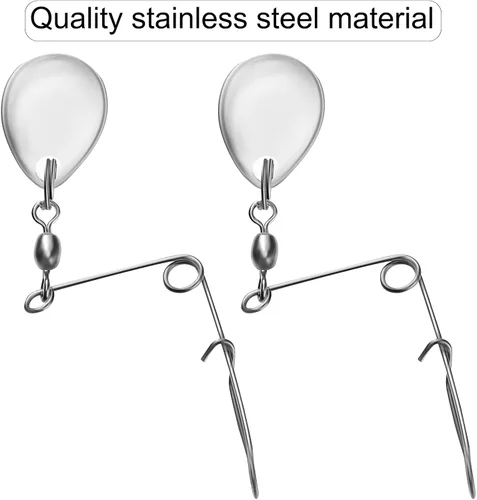 Miniatura 3 de Sumind 40 piezas de cuchillas giratorias de pesca, cebo giratorio, cucharas lisas, plataformas, cucharas de pesca, cuchillas, señuelos accesorios