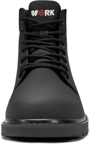 Miniatura 5 de LARNMERN Botas de trabajo con punta suave para hombre, impermeables, antideslizantes, para senderismo, tácticas, para motocicleta, botas Chukka de 6