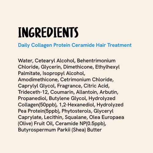 Miniatura 7 de Tratamiento diario de ceramida con proteína de colágeno para cabello seco y dañado, mascarilla acondicionadora profunda con colágeno hidrolizado