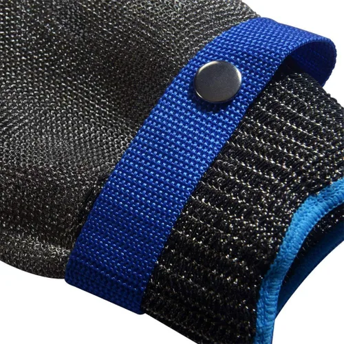 Miniatura 2 de Guantes de acero inoxidable resistentes a cortes, protección de grado 5, cómodos guantes de seguridad para corte de cocina para múltiples usos (L)