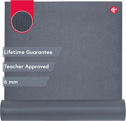 Miniatura 27 de Manduka PRO - Tapete de yoga premium de 0.236 pulgadas de grosor, respetuoso con el medio ambiente, agarre de alto rendimiento, acolchado, Negro