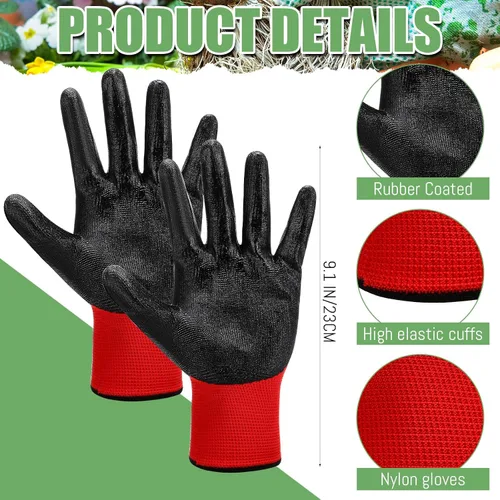 Miniatura 4 de Sintuff 120 pares de guantes de jardinería para mujeres y hombres, a granel, antideslizantes, multipropósitos, guantes de paisajismo para patio