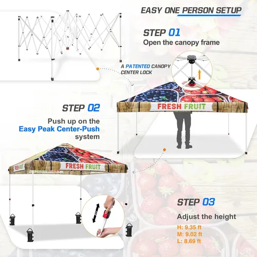 Miniatura 36 de EAGLE PEAK Tienda de campaña desplegable con bolsa de transporte con ruedas, 8 estacas, 4 cuerdas, 4 bolsas de peso, toldo de tienda de campaña