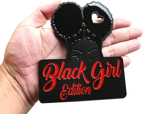 Miniatura 6 de Calcomanías personalizadas para emblema de insignia de automóvil de edición Black Girl – Vehículos compatibles, puertas, carrocería, guardabarros