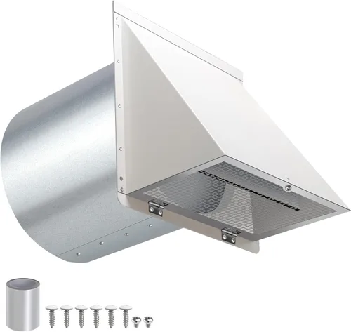Miniatura 13 de Cubierta de ventilación de secadora de 3 pulgadas con malla y amortiguador, cubierta de ventilación de ventilación de pared, cubierta de ventilación