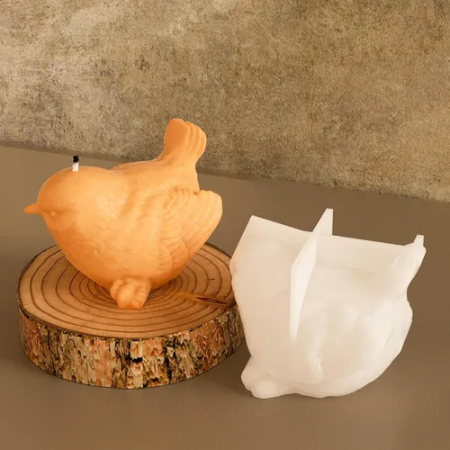 Miniatura 7 de Juego de moldes de resina y silicona para velas de animales y pájaros, molde de animales 3D para decoración del hogar y fabricación de velas