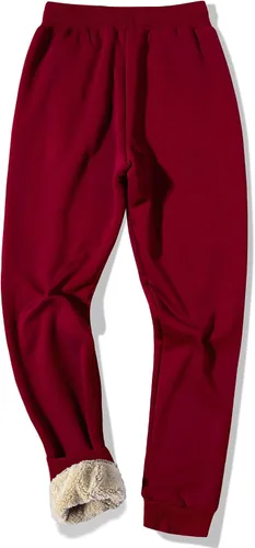Miniatura 8 de MACHLAB Pantalones deportivos térmicos de forro polar para hombre, pantalones de chándal gruesos y cálidos para invierno