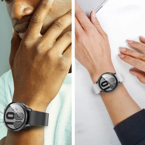 Miniatura 7 de Rc-Z para Samsung Galaxy Watch 5/Galaxy Watch 4 de 40 mm, paquete de 4 fundas de TPU suave con cubierta completa para la cara, protector de pantalla