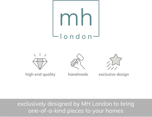 Miniatura 6 de MH London Lydia - Mesa auxiliar redonda pequeña y mesa auxiliar de madera maciza, parte superior negra con patas de metal negro, mesita de noche