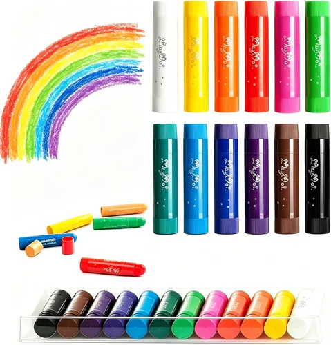 Miniatura 8 de MayMoi Varillas de pintura al temple - 30 colores brillantes, secado rápido, fáciles de colorear y lavables para adolescentes y estudiantes