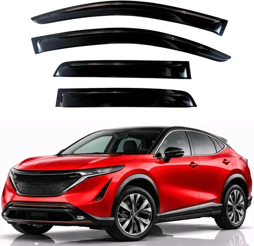 Miniatura 218 de KPY Visor de ventana compatible con Hyundai Tucson 2021-2025, 4 piezas de deflector de ventilación para ventana lateral, estilo Mugen, protector