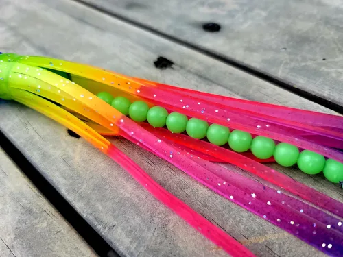 Miniatura 5 de Lobo Lures Paquete de 100 cuentas de 0.315 in LUMO GLOW in the Dark Round Lure Aparejo de hasta 400 libras de señuelos de arrastre y plataformas