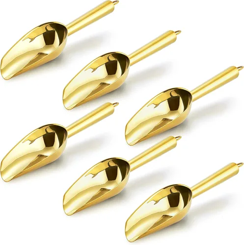 Miniatura 15 de E-far Mini cuchara, 3 onzas de acero inoxidable para cocina, ideal para caramelos, cubitos de hielo, harina, azúcar, grano de café, proteína