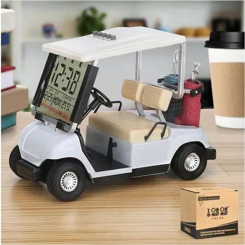 Miniatura 9 de 10L0L Mini carrito de golf, despertador, pantalla LCD, calendario, regalos de golf para hombres, aficionados, golfistas, recuerdo de carrera Verde