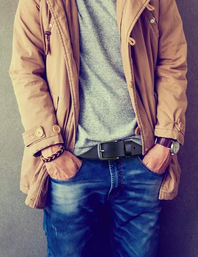 Miniatura 3 de Timberland - Cinturón de piel clásico para hombre, Cinturón de jean de piel clásico, 32
