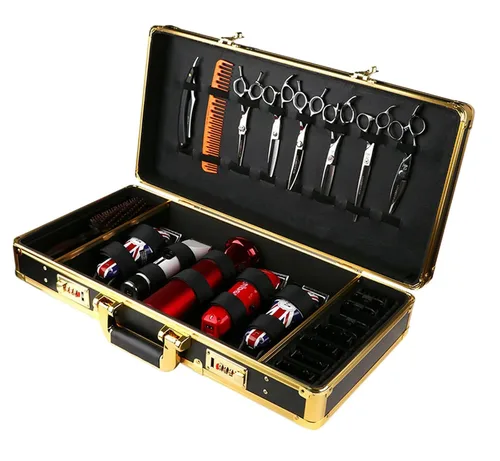 Estuche de peluquero para estilista, maletín de transporte para cortapelas, tijeras y peines de herramientas, 21.65 x 10.63 x 3.94 pulgadas