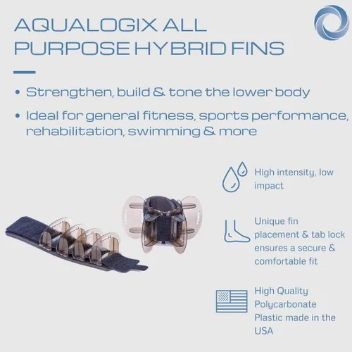 Miniatura 8 de Pesas totales de piscina para paquete de ejercicios acuáticos, campanas de policarbonato para la parte superior del cuerpo y aletas acolchadas