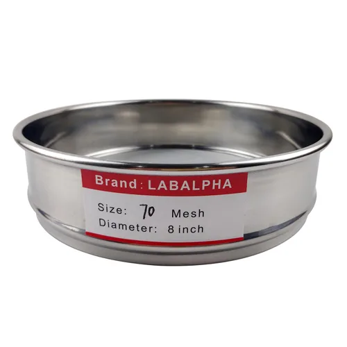 Miniatura 5 de LABALPHA Laboratorio tamices Pan con tapa, 8" de diámetro, acero inoxidable 304