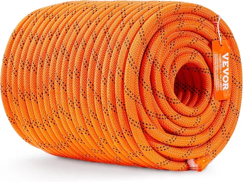 Miniatura 18 de VEVOR Cuerda de nailon trenzada, 3/16 pulgadas x 250 pies, 32 hebras, 720 LBS de resistencia a la rotura para exteriores, aparejo de árbol arborista