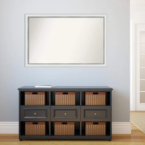 Miniatura 682 de Amanti Art Espejo personalizado, espejo estrecho de baño de oro blanco, espejo de pared o espejo de tocador de baño sobre el fregadero