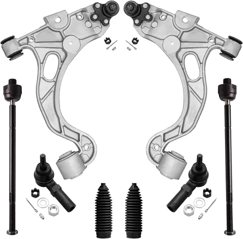 Miniatura 224 de Detroit Axle - Kit de brazos de control de extremo delantero de 8 piezas para Dodge Dakota 00-04, Durango 00-03, 4 brazos de control superior e