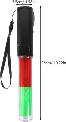 Miniatura 4 de iplusmile Tráfico de 10.23 pulgadas reutilizable resplandor con luces LED rojas y verdes y gancho para colgar para el control de estacionamiento