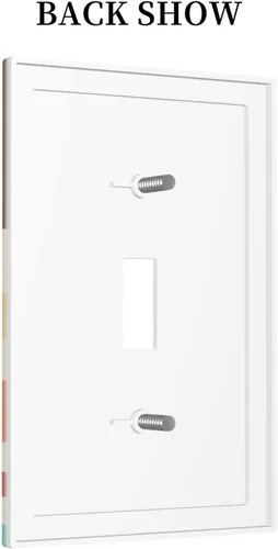 Miniatura 4 de Cubierta de interruptor de luz de palanca individual decorativa de 1 cuadrilla, placa frontal eléctrica para baño, cocina, decoración del hogar