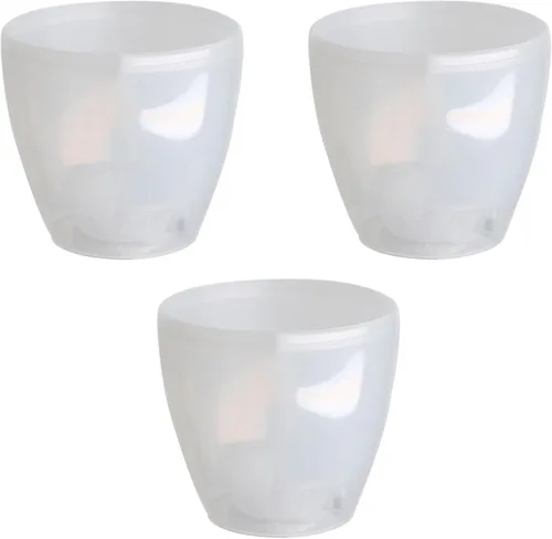 Miniatura 11 de DECOPOTS - Maceta de riego automático - Maceta decorativa para interiores con cartucho de drenaje e indicador de nivel de agua