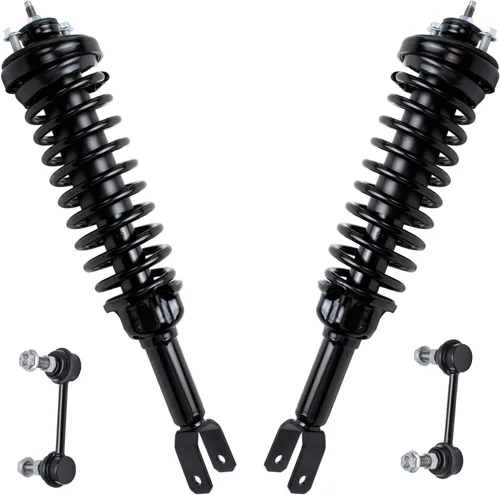 Miniatura 18 de Detroit Axle - Puntales delanteros con resorte helicoidal + enlaces de extremo de barras estabilizadoras de repuesto para Ford Flex Lincoln MKT