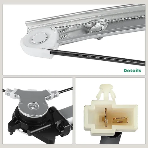 Miniatura 8 de YHTAUTO Elevalunas eléctrico delantero del lado del conductor con conjunto de motor de 2 pines para Toyota Camry 1992-1996, solo sedán de 4 puertas