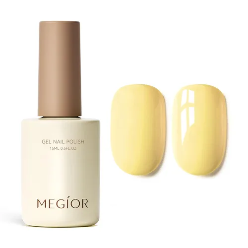 Miniatura 76 de MEGIOR Esmalte de uñas de gel blanco de 0.5 fl oz, color blanco antiguo, secado con luz UV, esmalte de gel francés, arte de uñas, salón de manicura