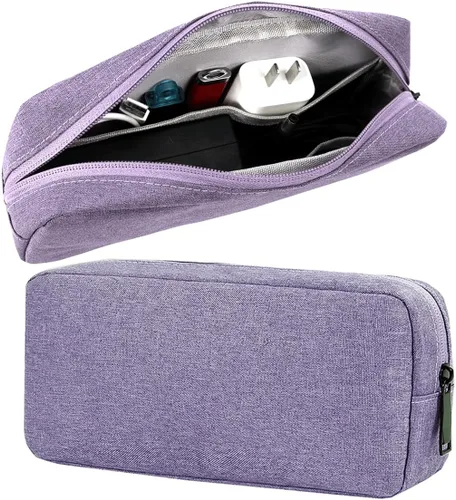 Miniatura 12 de CAAORDKSO Organizador de Electrónicos Estuche de Viaje, Organizador de Cables Bolsa Organizadora de Cables de Viaje Impermeable Portátil Estuche