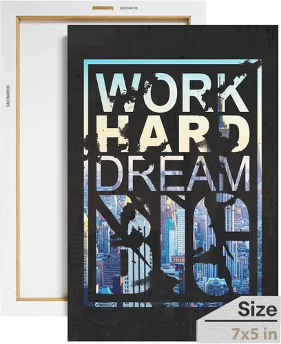 Miniatura 39 de Lienzo decorativo motivacional para pared con texto en inglés "Road To Successful" (Camino al éxito), diseño motivacional para la oficina, con texto