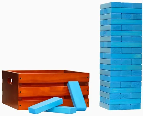 Miniatura 9 de Tailgating Pros Maderas gigantes de primera calidad con caja manchada: ¡elige los colores de tu equipo! Juego gigante para patio al aire libre